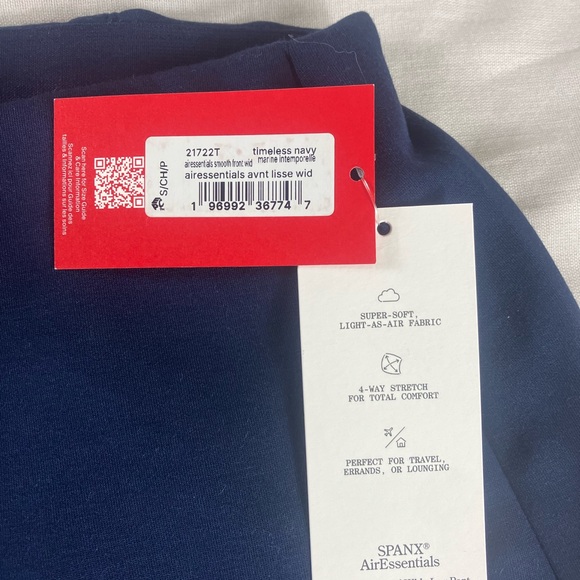Spanx Timeless Navy Airessentials Smooth Front Wide Pants - Picture 4 of 8